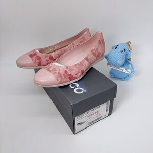 ecco 271733 Pink Dusty Rose Floral Women Touch Ballerina 2.0 Violet Ice Shoes 38